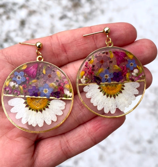 Wildflower & daisy earrings