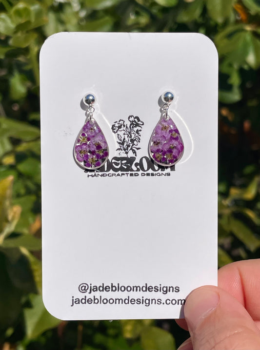 Purple Alyssum teardrops