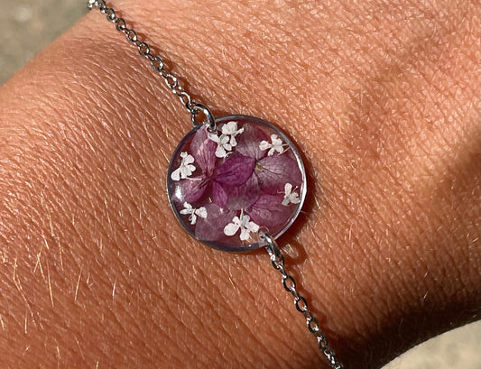 Purple Hydrangea Bracelet