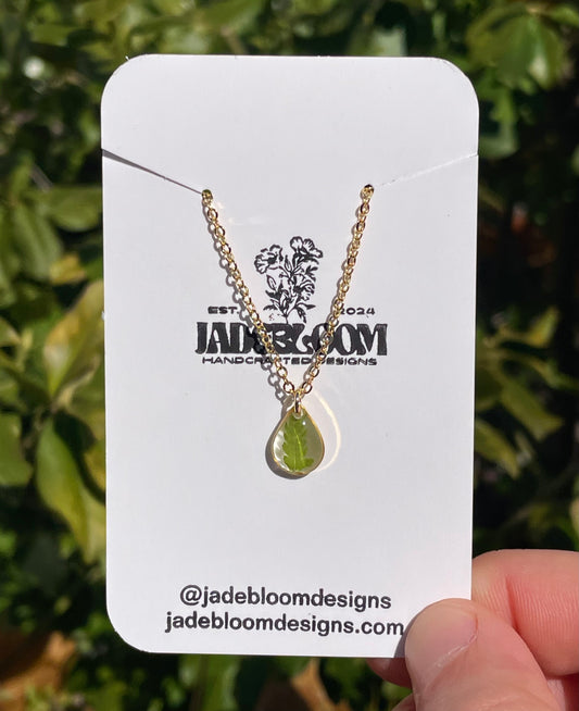 Fern Teardrop Necklace