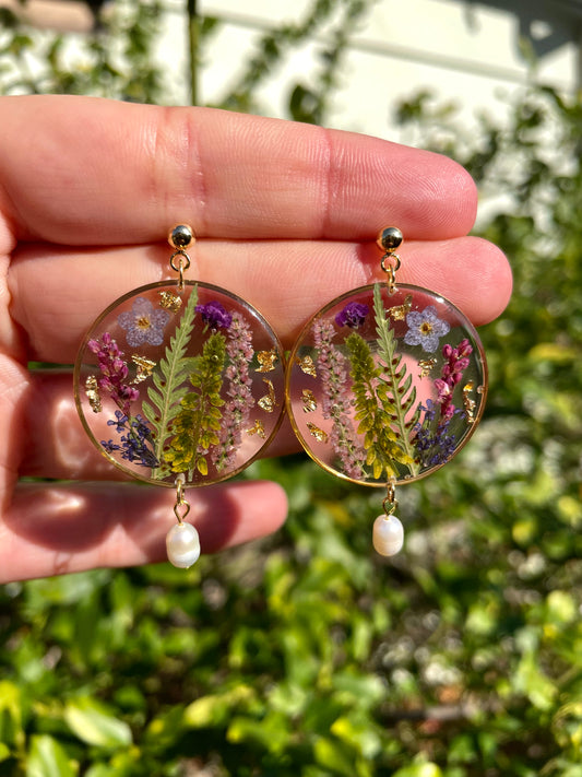 Wildflower pearl earrings