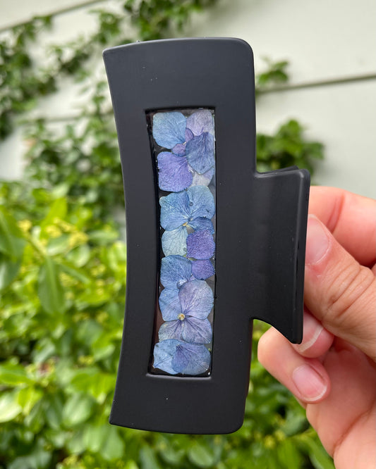 Blue Hydrangea Claw Clip