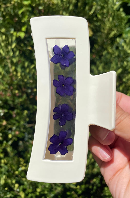 Blue Verbena Claw Clip