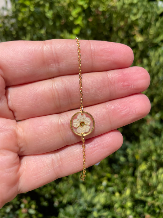White Spirea Bracelet