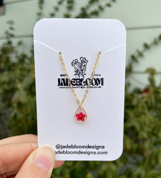 Red Teardrop Necklace