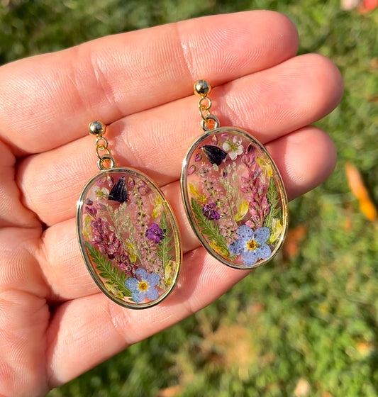 Floral bouquet earrings